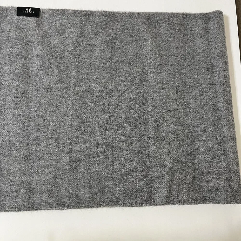 Tumi Fringe Scarf Pure Peruvian 100% Baby Alpaca Gray